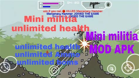 mini militia infinite ammo|mini militia unlimited health.